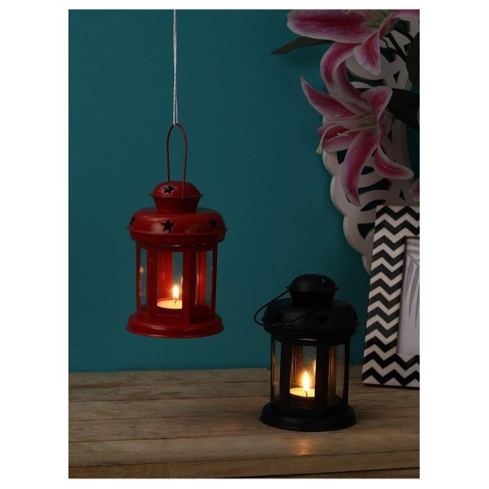 Arsalan Table Top and Hanging Iron Tea Light Holder - Pack of 2