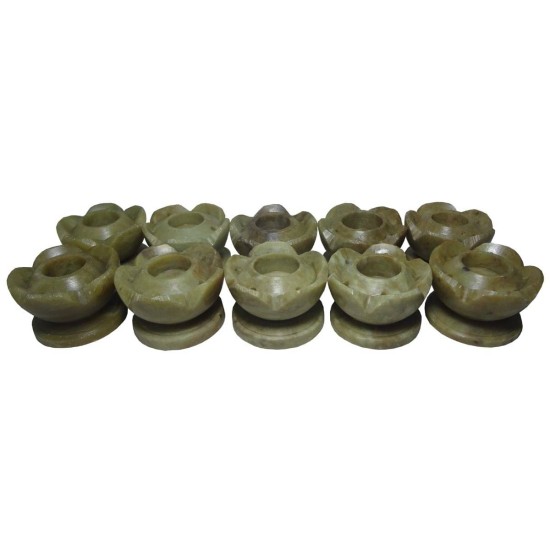 Avinash Handicrafts Green Candle Stand - Set of 10 Avinash Handicrafts Green Candle Stand - Set of 10