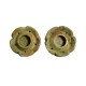 Avinash Handicrafts Soapstone Carved Flower Shape Candle Stand - Set Of 2 Avinash Handicrafts Soapstone Carved Flower Shape Candle Stand - Set Of 2