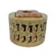 Avinash Handicrafts Soapstone Carved Round Candle Stand Avinash Handicrafts Soapstone Carved Round Candle Stand