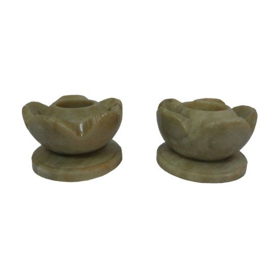 Avinash Handicrafts Stone Candle Stand Flower shape 4 cm (Set of 6) Avinash Handicrafts Stone Candle Stand Flower shape 4 cm (Set of 6)
