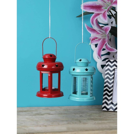 Being Nawab Table Top and Hanging Iron Tea Light Holder - Pack of 2 Being Nawab Table Top and Hanging Iron Tea Light Holder - Pack of 2
