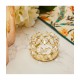 DOME DECO Gold Table Top Crystal Tea Light Holder - Pack of 6