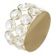 DOME DECO Gold Table Top Crystal Tea Light Holder - Pack of 6