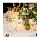 DOME DECO Gold Table Top Crystal Tea Light Holder - Pack of 6