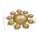 DOME DECO Gold Table Top Metal Tea Light Holder - Pack of 1