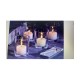 DOME DECO White Table Top Glass Taper Candle Holder - Pack of 6