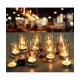 DOME DECO White Table Top Glass Taper Candle Holder - Pack of 6