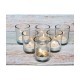DOME DECO White Table Top Glass Taper Candle Holder - Pack of 6