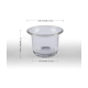 DOME DECO White Table Top and Hanging Glass Tea Light Holder - Pack of 6