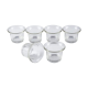 DOME DECO White Table Top and Hanging Glass Tea Light Holder - Pack of 6