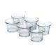 DOME DECO White Table Top and Hanging Glass Tea Light Holder - Pack of 6