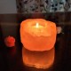 Evashu Orange Table Top Rock Salt Tea Light Holder - Pack of 1 Evashu Orange Table Top Rock Salt Tea Light Holder - Pack of 1