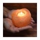 Evashu Orange Table Top Rock Salt Tea Light Holder - Pack of 1
