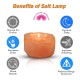 Evashu Orange Table Top Rock Salt Tea Light Holder - Pack of 1 Evashu Orange Table Top Rock Salt Tea Light Holder - Pack of 1