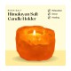 Evashu Orange Table Top Rock Salt Tea Light Holder - Pack of 1