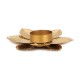 HOMETALES Gold Table Top Iron Tea Light Holder - Pack of 1