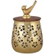 HOMETALES Gold Table Top Iron Tea Light Holder - Pack of 1