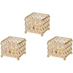 HOMETALES Gold Table Top Metal Tea Light Holder - Pack of 1