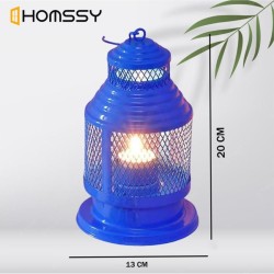 HOMSSY Blue Hanging Metal Tea Light Holder - Pack of 1