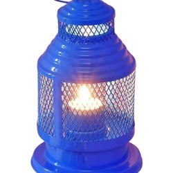 HOMSSY Blue Hanging Metal Tea Light Holder - Pack of 1