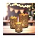 HOMSSY Gold Table Top Metal Tea Light Holder - Pack of 6