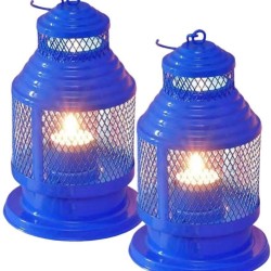 HOMSSY Hanging Metal Tea Light Holder - Pack of 2