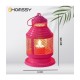 HOMSSY Pink Hanging Metal Tea Light Holder - Pack of 2