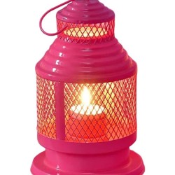 HOMSSY Red Hanging Metal Tea Light Holder - Pack of 1