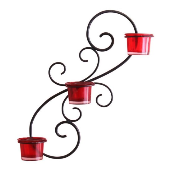 Home Sparkle Black Hanging Iron Tea Light Holder - Pack of 1