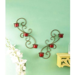 Home Sparkle Gold Hanging Iron Tea Light Holder - Pack of 1