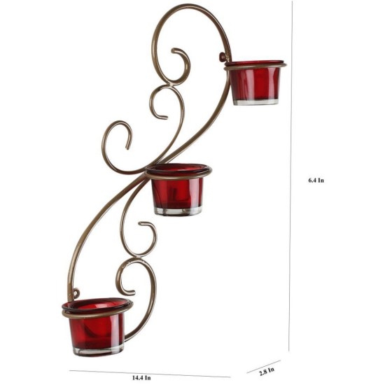 Home Sparkle Gold Hanging Iron Tea Light Holder - Pack of 1