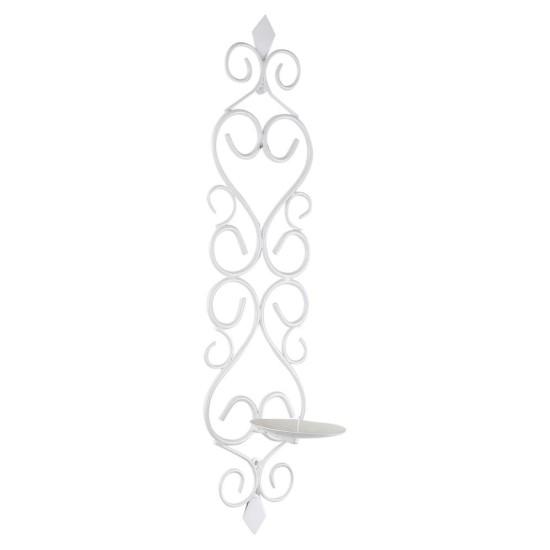 Home Sparkle White Hanging Iron Pillar Candle Holder - Pack of 1