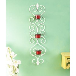 Home Sparkle White Hanging Iron Tea Light Holder - Pack of 1