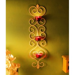 Home Sparkle White Hanging Iron Tea Light Holder - Pack of 1