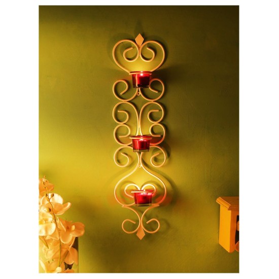 Home Sparkle White Hanging Iron Tea Light Holder - Pack of 1