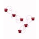 Home Sparkle White Table Top and Hanging Iron Tea Light Holder - Pack of 1