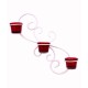 Home Sparkle White Table Top and Hanging Iron Tea Light Holder - Pack of 1