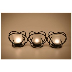 Hosley 3 Cups Tealight Holder/ Black Metal Wall Sconce - Pack of 1