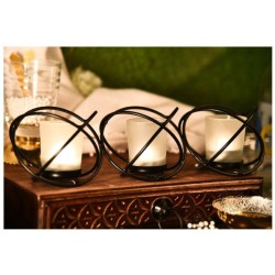 Hosley 3 Cups Tealight Holder/ Black Metal Wall Sconce - Pack of 1