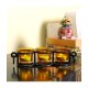 Hosley Black Table Top Iron Tea Light Holder - Pack of 1