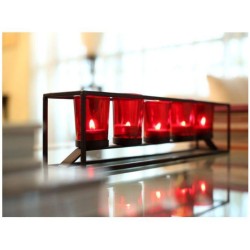 Hosley Black Table Top Metal Tea Light Holder - Pack of 1