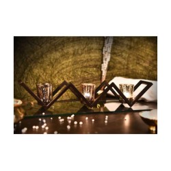 Hosley Black Table Top Metal Tea Light Holder - Pack of 1