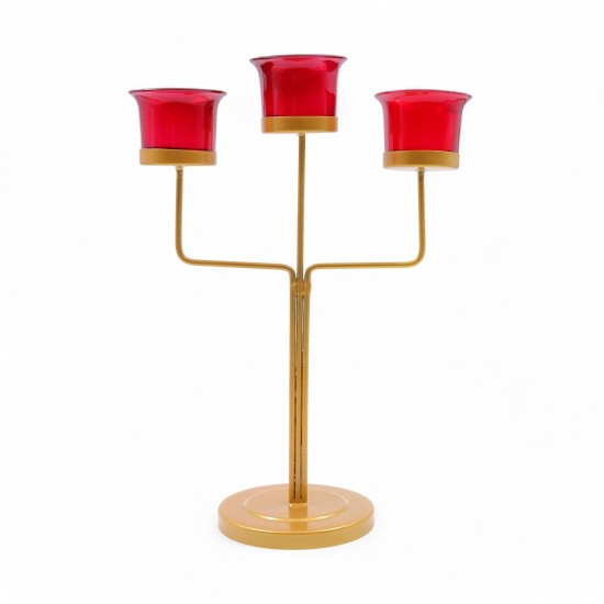Hosley Candle Company Gold Table Top Iron Tea Light Holder - Pack of 1 Hosley Candle Company Gold Table Top Iron Tea Light Holder - Pack of 1