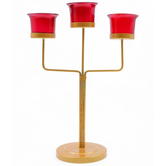 Hosley Candle Company Gold Table Top Iron Tea Light Holder - Pack of 1