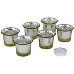 Hosley Gold Table Top Glass Tea Light Holder - Pack of 1