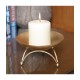 Hosley Gold Table Top Iron Pillar Candle Holder - Pack of 1