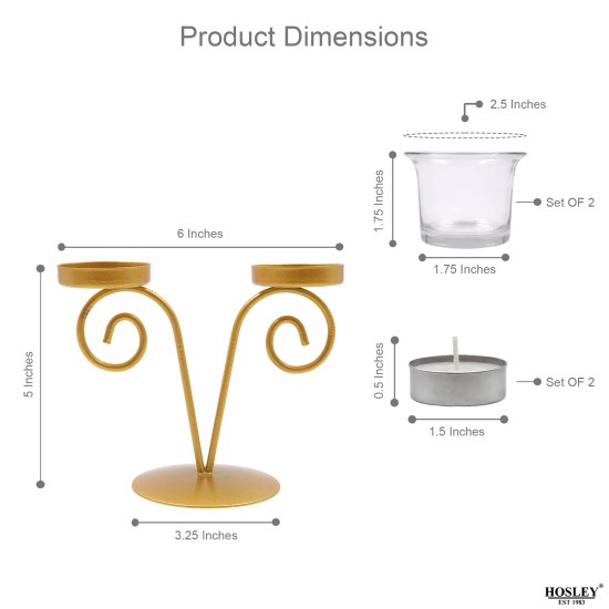 Hosley Table Top Iron Tea Light Holder - Pack of 1 Hosley Table Top Iron Tea Light Holder - Pack of 1