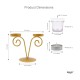 Hosley Table Top Iron Tea Light Holder - Pack of 1