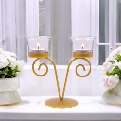 Hosley Table Top Iron Tea Light Holder - Pack of 1